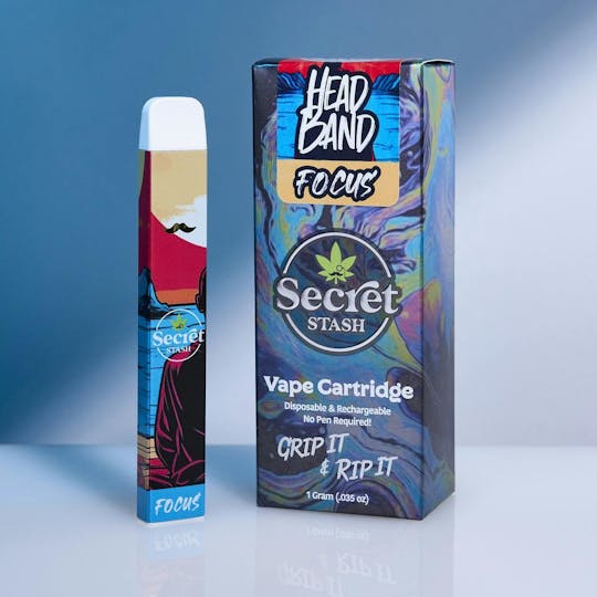 Secret Stash - Secret Stash | Disposable Cart | Focus | Headband | 1g - 1