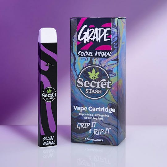 Secret Stash - Secret Stash | Disposable Cart | Social Animal | Grape | 1g - 1