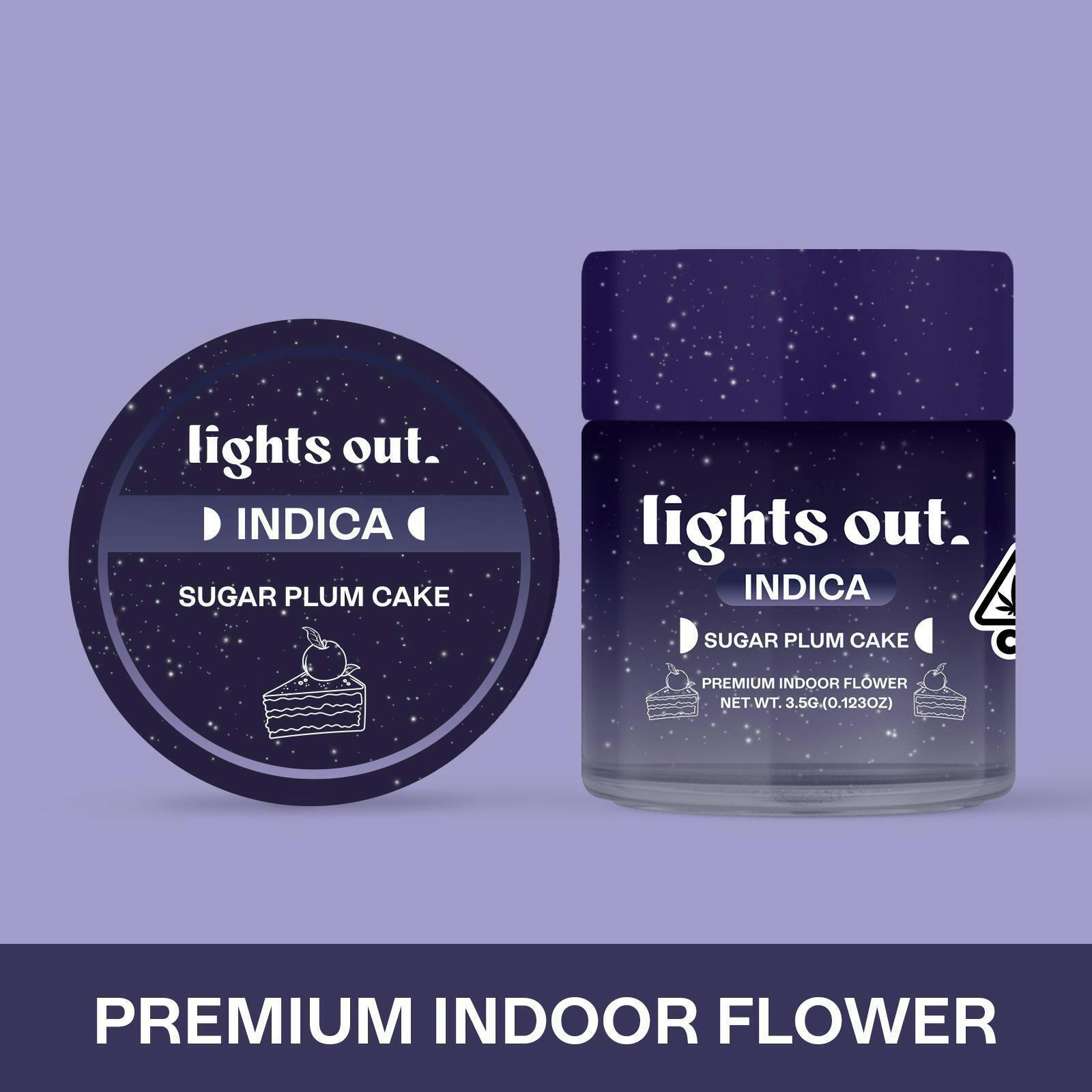 Lights Out - Sugar Plum Cake (Indica) Flower 3.5g - 1