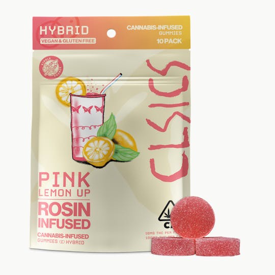 CLSICS Rosin & Rosin Infused Pre Rolls - Pink Lemon Up 10pk Gummies - LIVE ROSIN INFUSED - 1