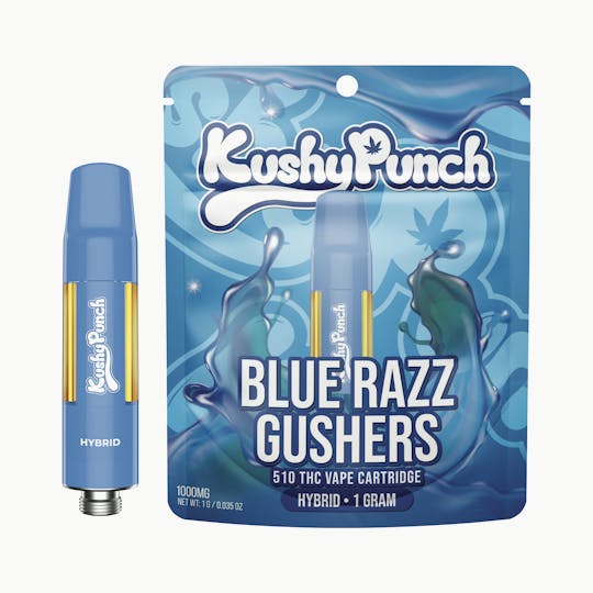 Kushy Punch - 1G Kushy Punch 510 Vape Cart - Blue Razz Gushers - 1