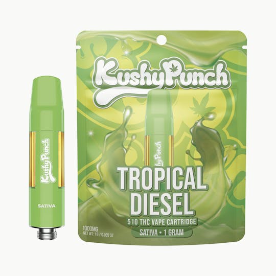 Kushy Punch - 1G Kushy Punch 510 Vape Cart - Tropical Diesel - 1