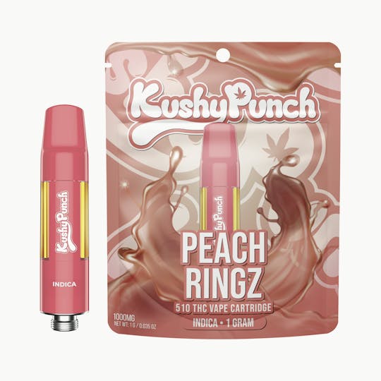 Kushy Punch - 1G Kushy Punch 510 Vape Cart - Peach Ringz - 1
