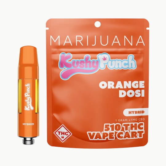Kushy Punch - 1G Kushy Punch 510 Vape Cart - Orange Dosi - 1