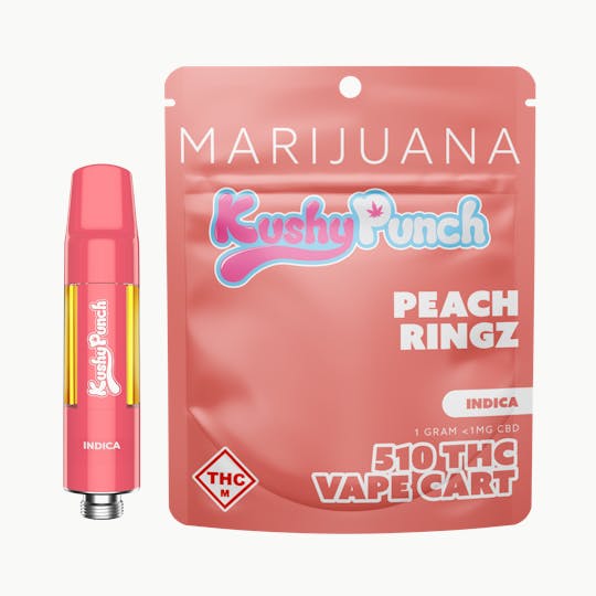 Kushy Punch - 1G Kushy Punch 510 Vape Cart - Peach Ringz - 1