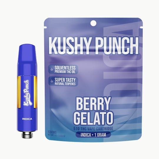 Kushy Punch - 1G Kushy Punch 510 Vape Cart - Berry Gelato - 1