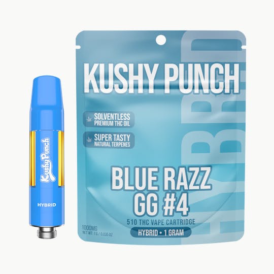 Kushy Punch - 1G Kushy Punch 510 Vape Cart - Blue Razz GG#4 - 1
