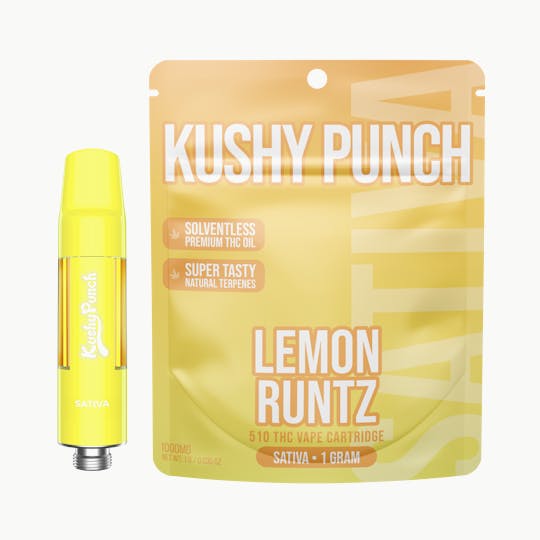 Kushy Punch - 1G Kushy Punch 510 Vape Cart - Lemon Runtz - 1