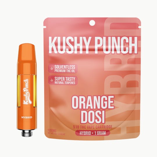 Kushy Punch - 1G Kushy Punch 510 Vape Cart - Orange Dosi - 1