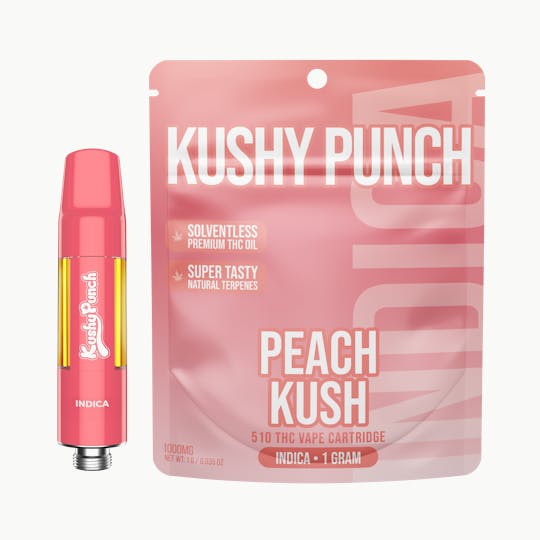 Kushy Punch - 1G Kushy Punch 510 Vape Cart - Peach Kush - 1