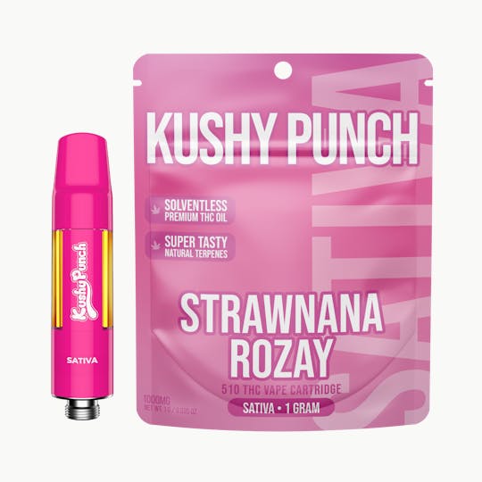 Kushy Punch - 1G Kushy Punch 510 Vape Cart - Strawnana Rozay - 1