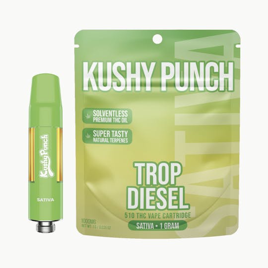 Kushy Punch - 1G Kushy Punch 510 Vape Cart - Tropical Diesel - 1