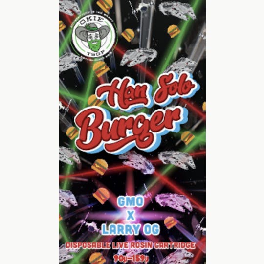 Okie TSGP - Han Solo Burger - 90µ-159µ - 0.5g Disposable Live Rosin Cart - 1
