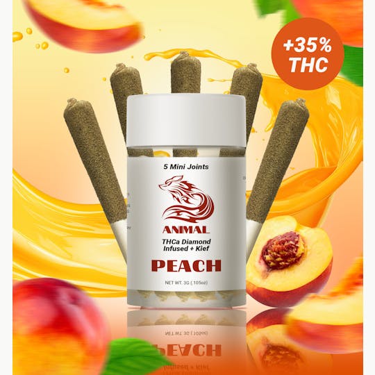 Animal - 5pk(3G) Peach/ THCa Diamond infused Joint - 1