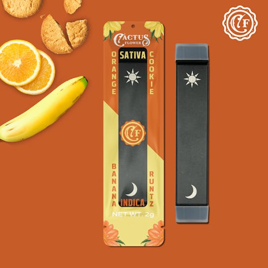 Cactus Flower - Orange Cookie/Banana Runtz 2G Dual Vape - 1