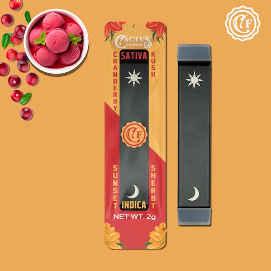 Cactus Flower - Cranberry Kush/Sunset Sherbet 2G Dual Vape - 1