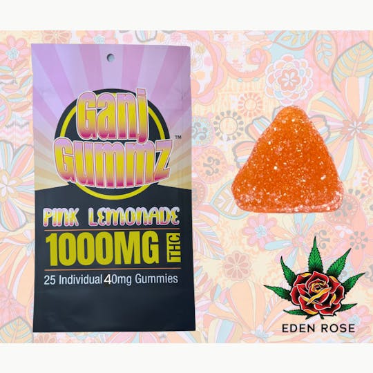 Eden Rose Processing - 1000MG Ganj Gummz - Pink Lemonade - 1
