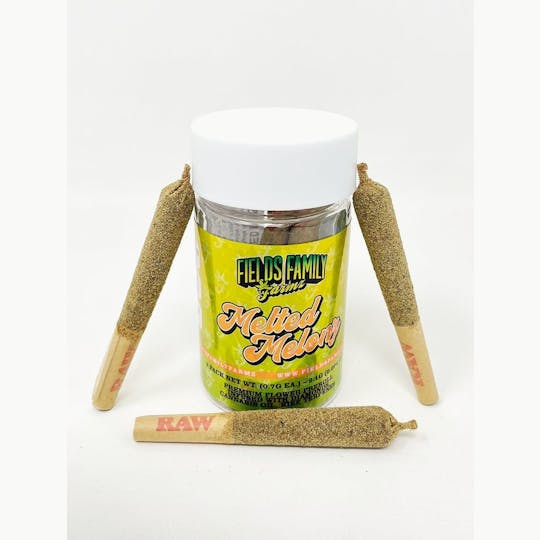 Fields Family Farmz - 3 Pack - Melted Melonz 2.1g Diamonds, Oil and Kief Infused Pre Rolls - 1