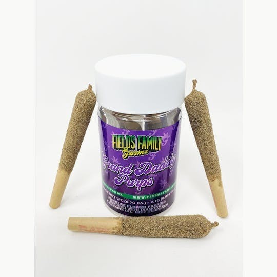 Fields Family Farmz - 3 Pack - Grand Daddy Purps 2.1g Diamond, Oil and Kief Infused Pre-Rolls - 1
