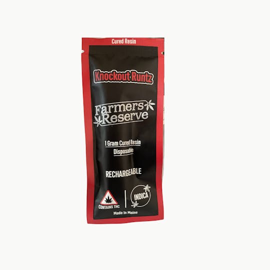 Farmers Reserve - 1 gram-Knockout Runtz Cured Resin -Disposable Vape - 1