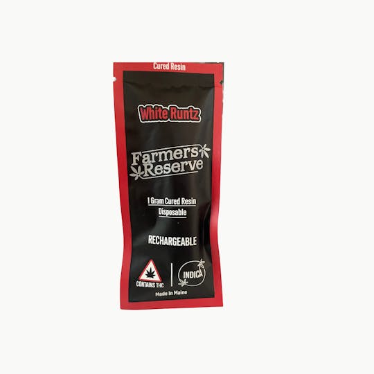 Farmers Reserve - 1 gram-White Runtz Cured Resin -Disposable Vape - 1