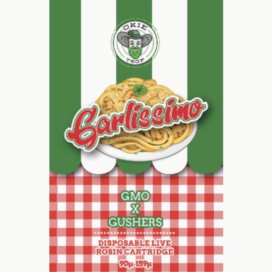 Okie TSGP - Garlissimo - 90µ-159µ - 0.5g Disposable Live Rosin Cart - 1