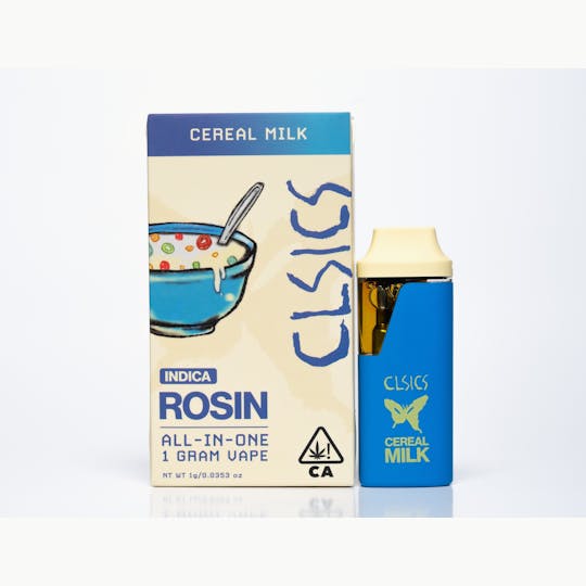 CLSICS Rosin & Rosin Infused Pre Rolls - Cereal Milk - LIVE ROSIN ALL IN ONE VAPE 1g - 1