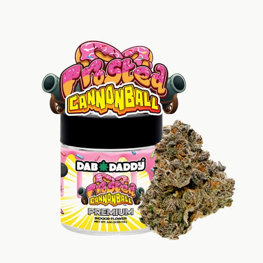 Dab Daddy Ⓡ - Frosted Cannon Ball Flower Dab Daddy® 3.5g Indica Premium Indoor Flower - 1