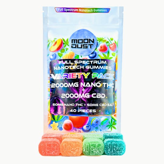 MOON DUST - 2000MG:2000MG NANO THC VARIETY PACK 1:1 - 40 PIECES - 1