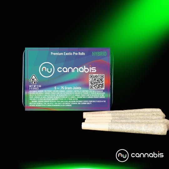 Nu Cannabis Brand - Nu Pre Roll Nu Jack Exclusive Indoor Premium (5 pack) - 1