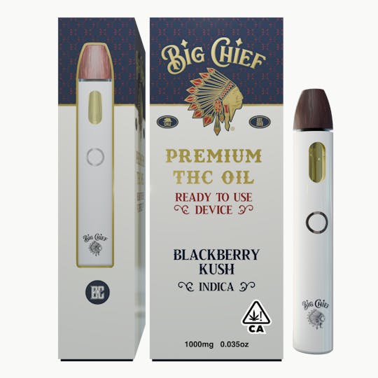 Big Chief - BLACKBERRY KUSH - 1G THC Cartridge & Battery Kit All-In-One - 1