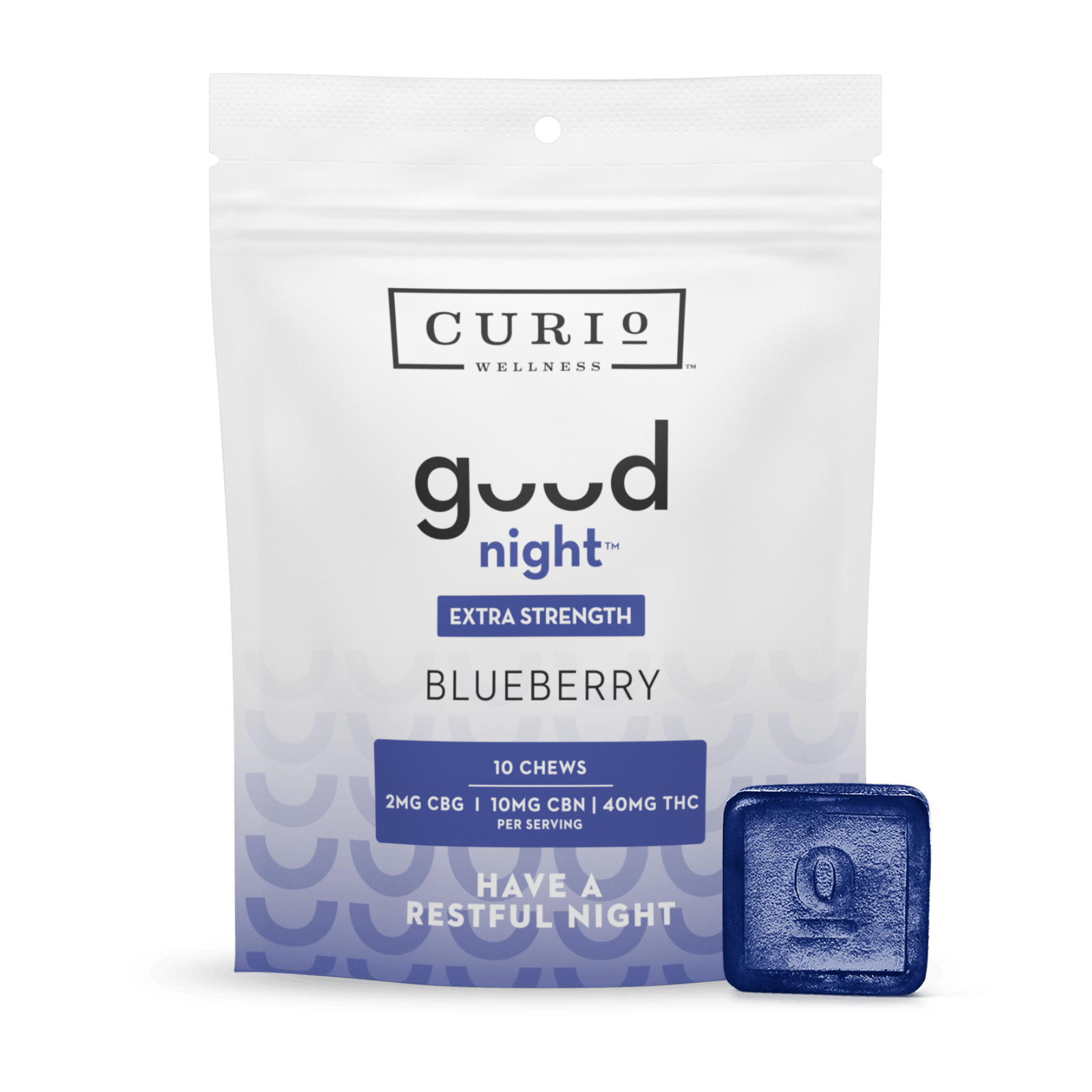 Good Night Extra Strength Chews [2mg CBG 10mg CBN 40mg THC] Curio