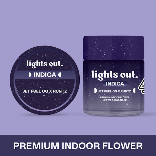 Lights Out - Jet Fuel OG x Runtz (Indica) Flower 3.5g - 1