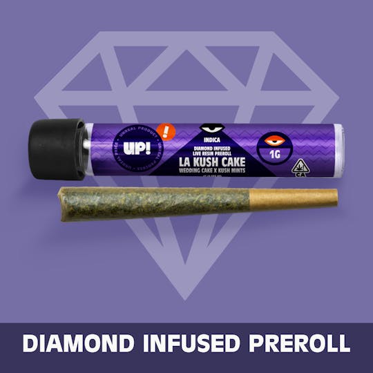 UP! - LA Kush Cake (Indica) Diamond Infused Preroll 1g - 1