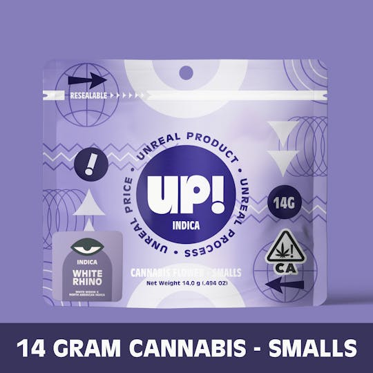 UP! - White Rhino (Indica) Cannabis Smalls 14g - 1