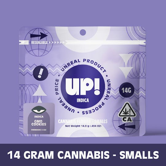 UP! - GMO Cookies (Indica) Cannabis Smalls 14g - 1