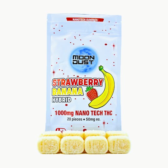 MOON DUST - 1000MG NANO THC GUMMIES - STRAWBERRY BANANA - HYBRID - 1
