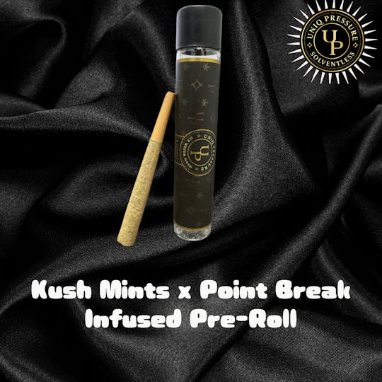 Uniq Pressure - Point Break x Kush Mints - Infused Pre Roll 1.3g - 1