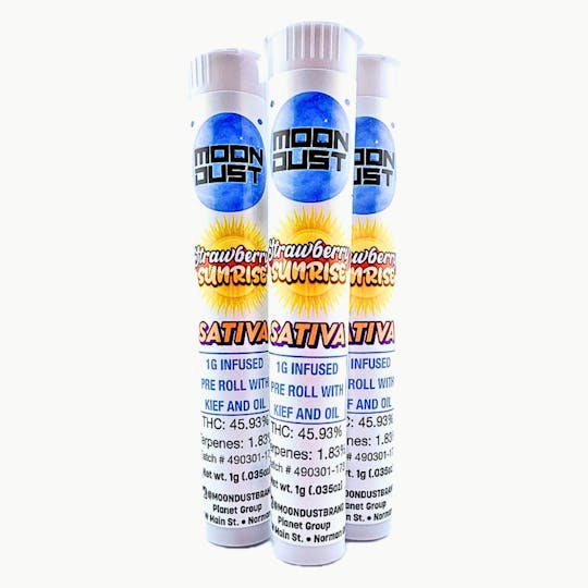 MOON DUST - 1G INFUSED PREROLL - STRAWBERRY SUNRISE - SATIVA - 1