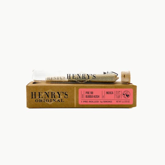 Henry's Original - 1g Single Pre-Roll- Pre 98 Bubba Kush - 1