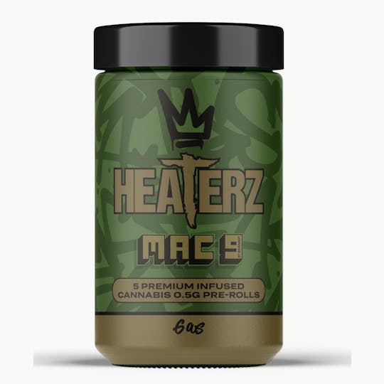 Grassfire - MAC 9 GAS Infused HEATERZ (5 x 1/2 gram) Infused Pre-Rolls 2.5g - 1