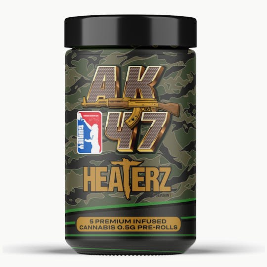 Grassfire - AK-47 HEATERZ (5 x 1/2 gram) Infused Pre Rolls 2.5g - 1