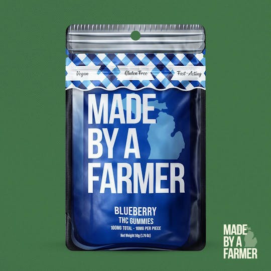 Made By A Farmer - 100mg Full Spec Nano Gummy - Blueberry 10pcs x 10mg - 1