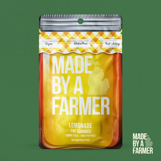 Made By A Farmer - 100mg Full Spec Nano Gummy - Lemonade 10pcs x 10mg - 1