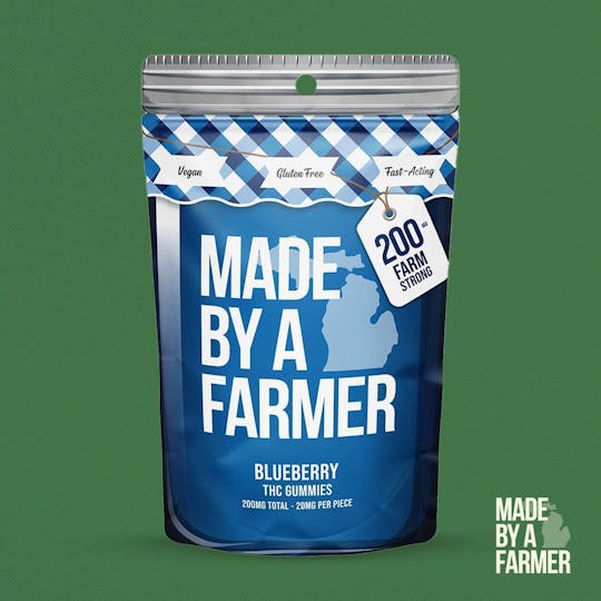 Made By A Farmer - 200mg Full Spec Nano Gummy - Blueberry 10pcs x 20mg - 1