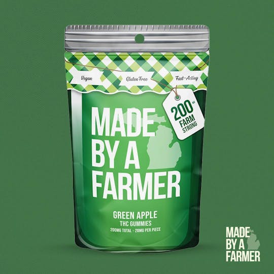 Made By A Farmer - 200mg Full Spec Nano Gummy - Green Apple 10pcs x 20mg - 1