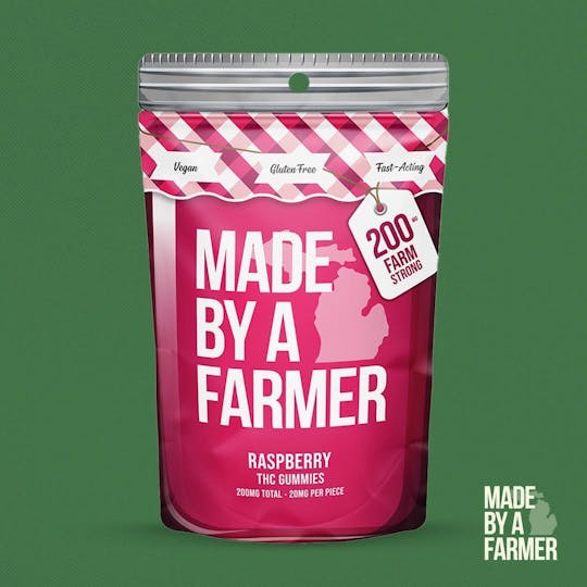 Made By A Farmer - 200mg Full Spec Nano Gummy - Raspberry 10pcs x 20mg - 1