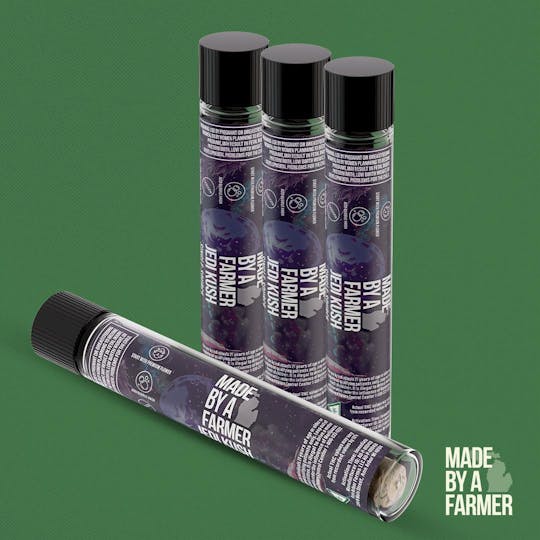 Made By A Farmer - Jedi Kush 1g Single Strain Bubble Hash Infused Pre Roll bred by NLG - 1