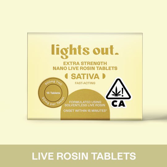 Lights Out - Extra Strength (Sativa) Rosin Tablets 300mg - 1