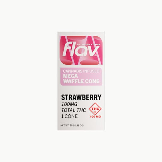 Flav - Strawberry Cones - Megadose 100mg | 1 pack | 100mg - 1